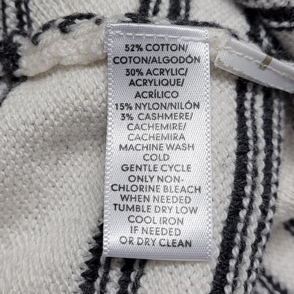 Lou & Grey Knit Cashmere Striped Hooded sweater Small - Picture 6 of 14